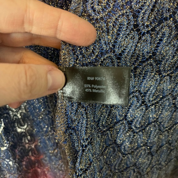 Patterned Lurex Sweater Duster - Picture 2 of 10